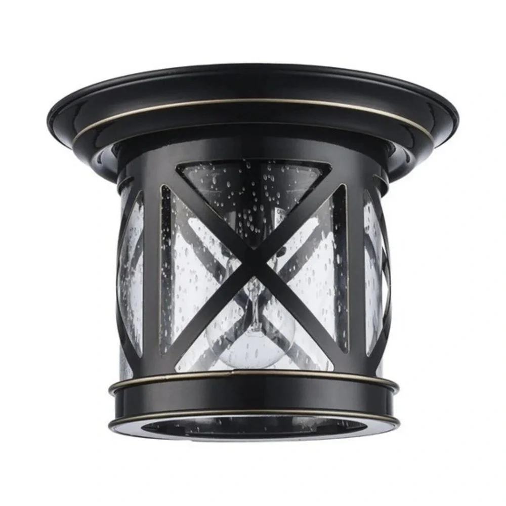 Portfolio Outdoor Flush mount Porch Light #253346 Rubbed‎ Oil Bronze Finish